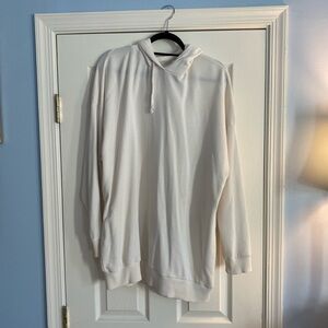 Women’s American eagle “jegging fit” long sweatshirt hoodie white size medium